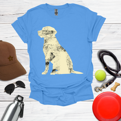 Grunge Labrador Silhouette T-Shirt