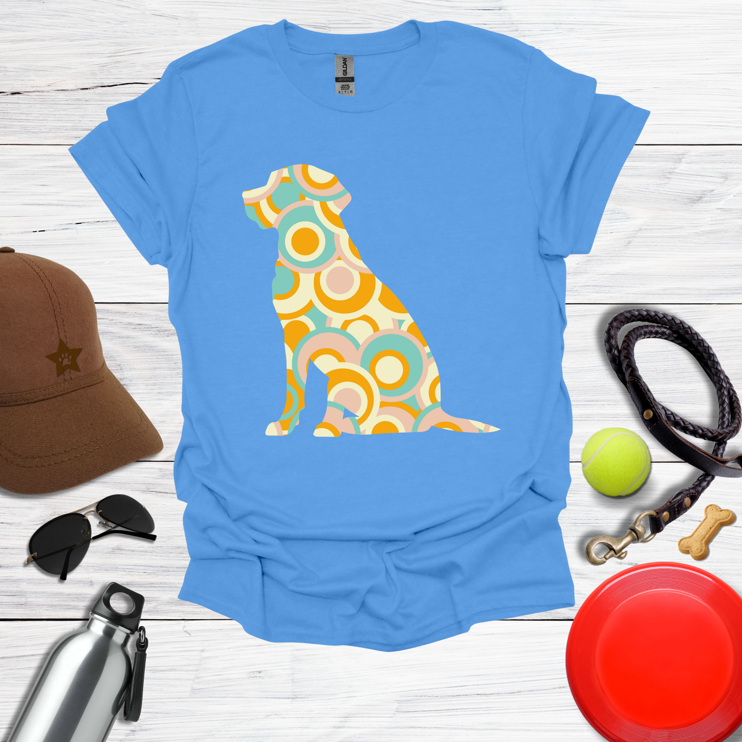 Way Cool Retro Labrador Dog Silhouette T-Shirt