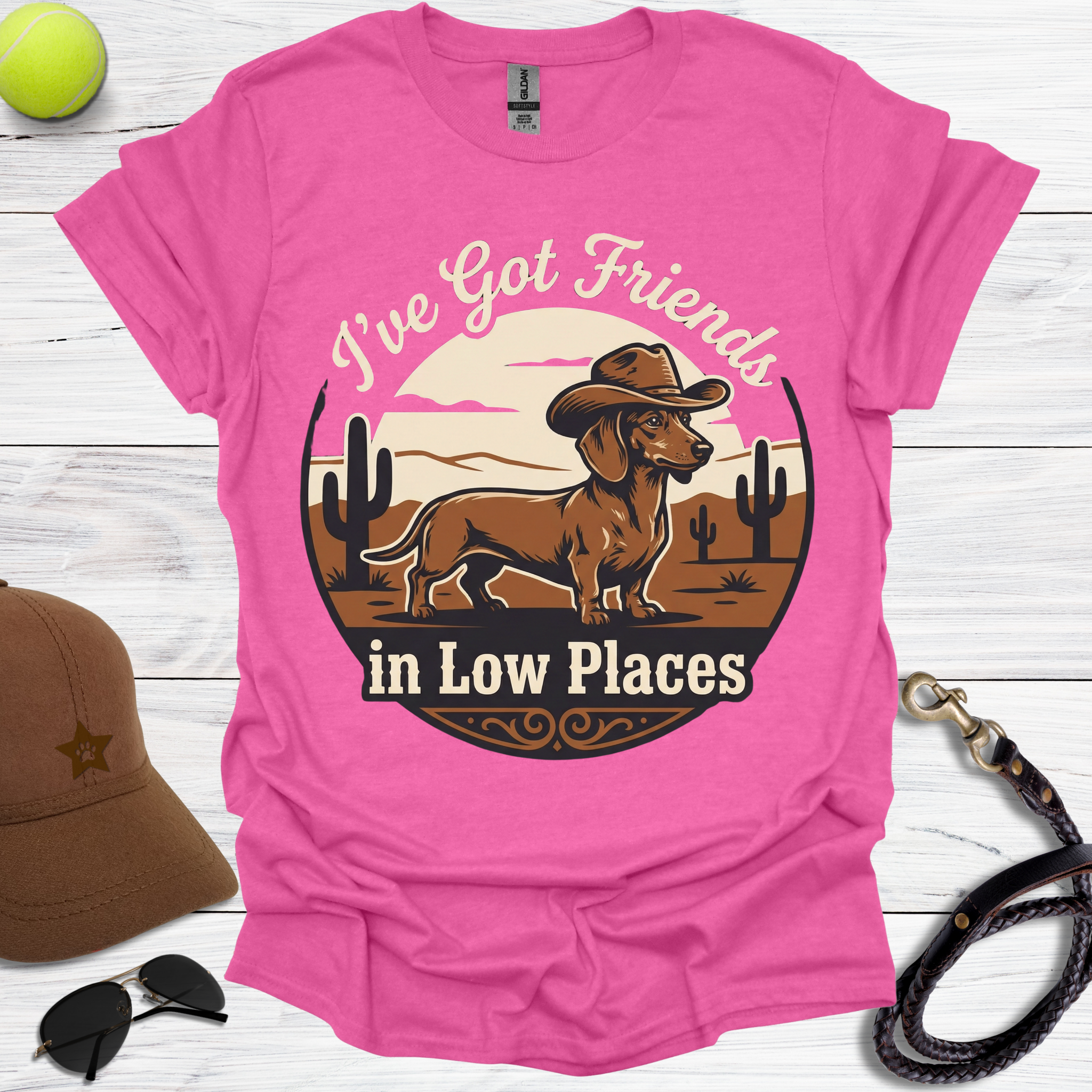 Friend In Low Places Dachshund T-Shirt