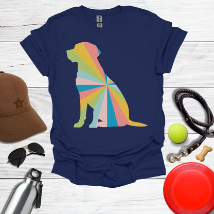 Rainbow Geometric Labrador Dog T-Shirt