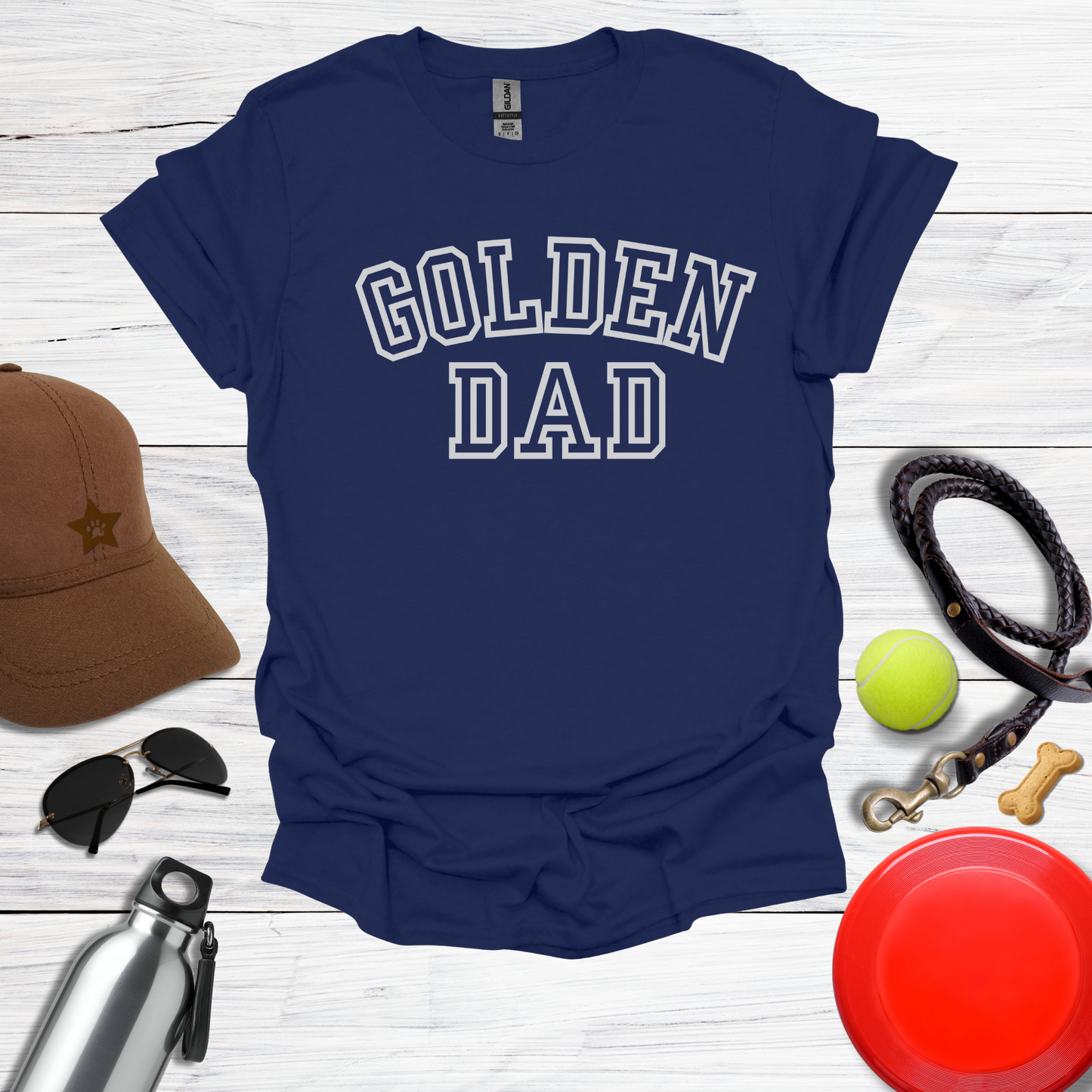 Retro Collegiate Golden Dad T-Shirt