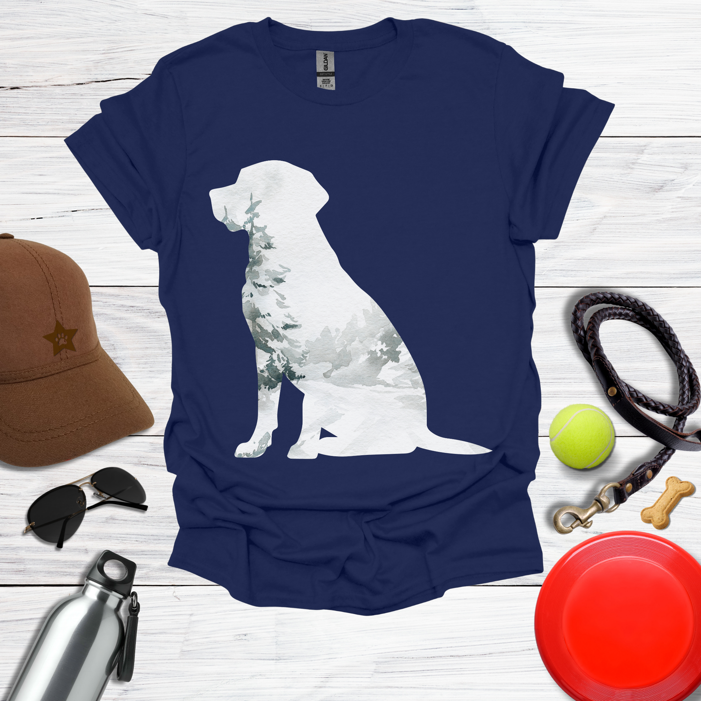 Labrador Among the Snow & Pines T-Shirt