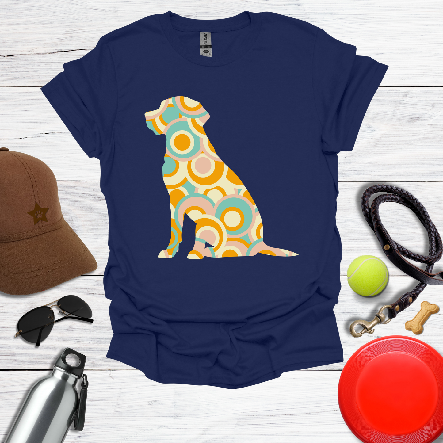 Way Cool Retro Labrador Dog Silhouette T-Shirt