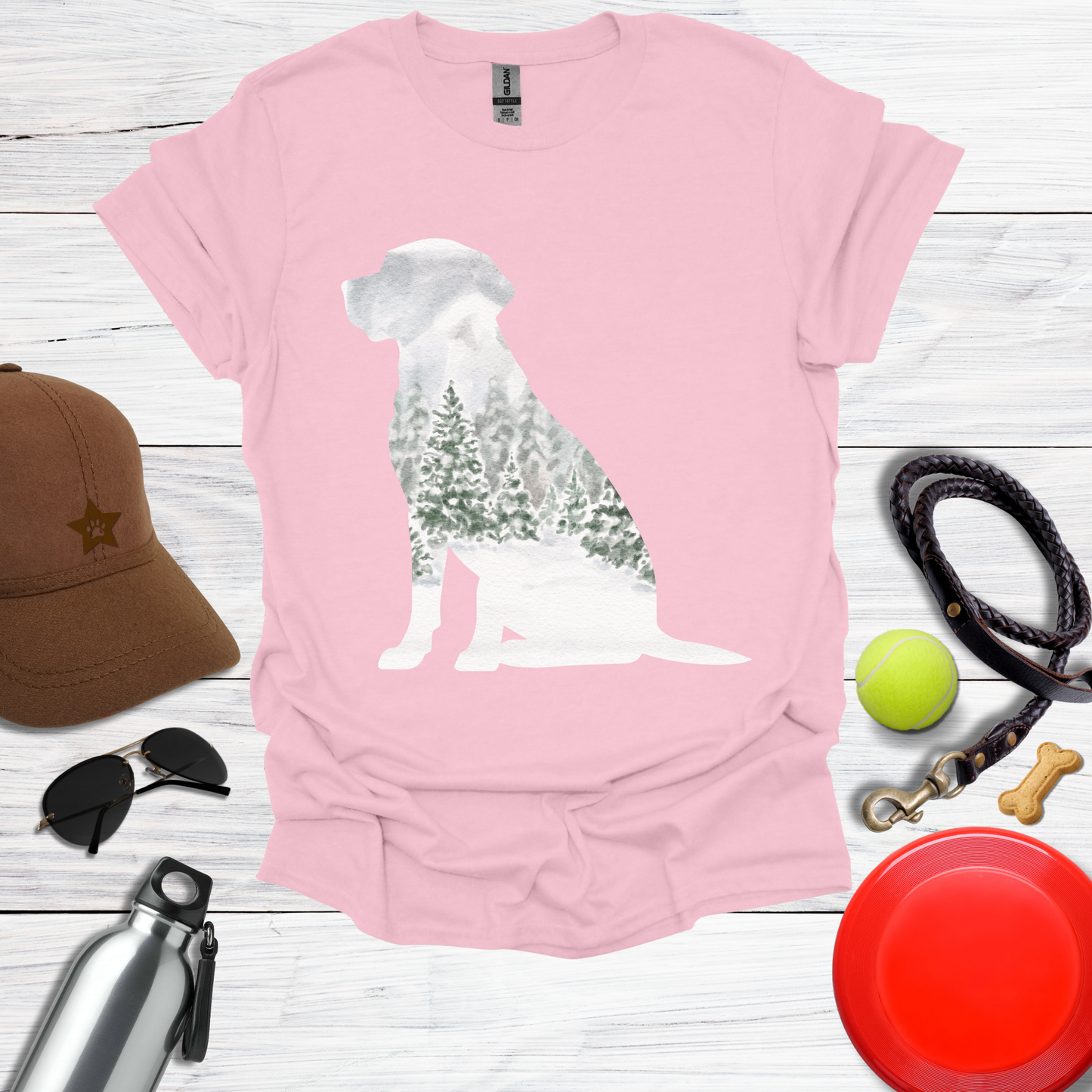 Deep Woods Winter Labrador T-Shirt