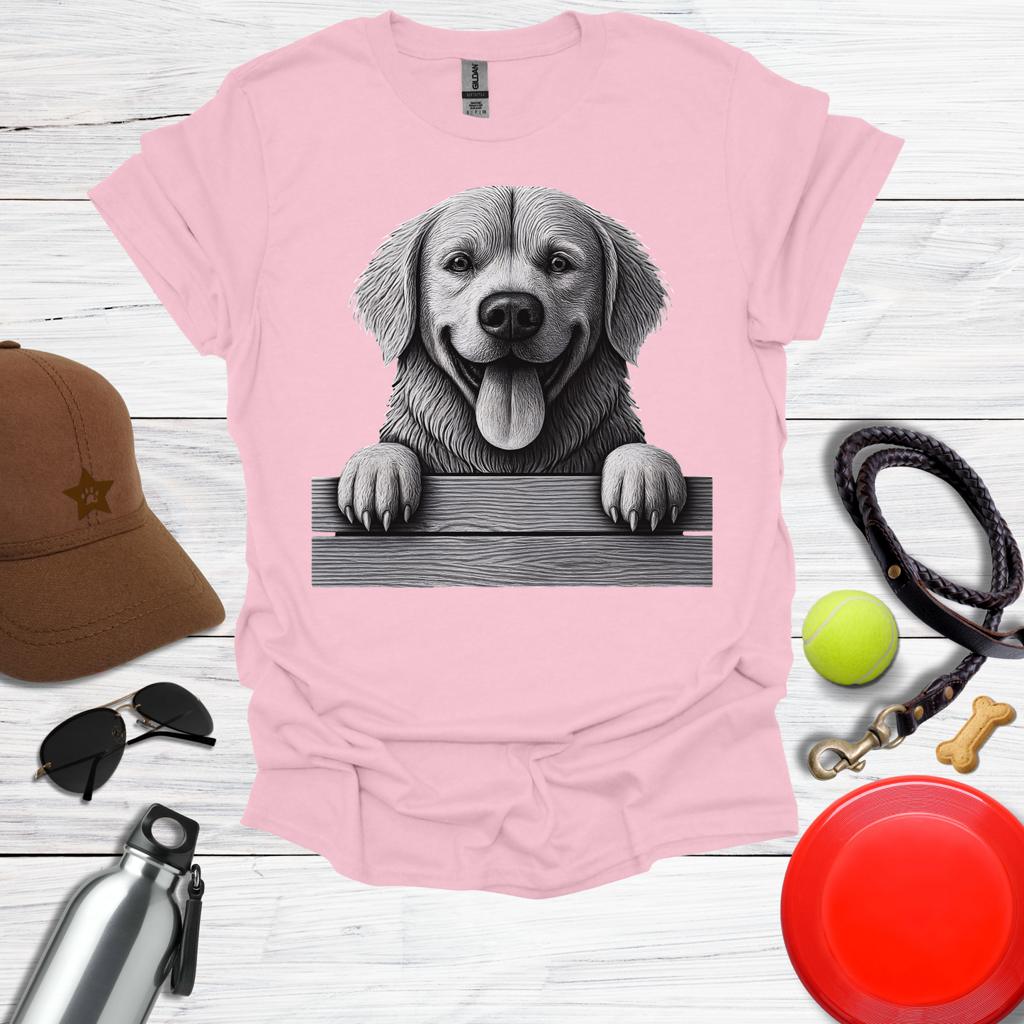 Golden Retriever Peeking T-Shirt