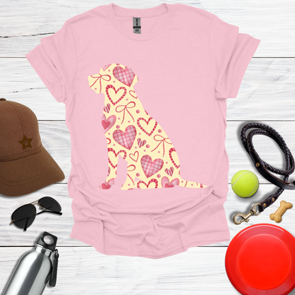 Lab with Hearts and Bows  T-Shirt