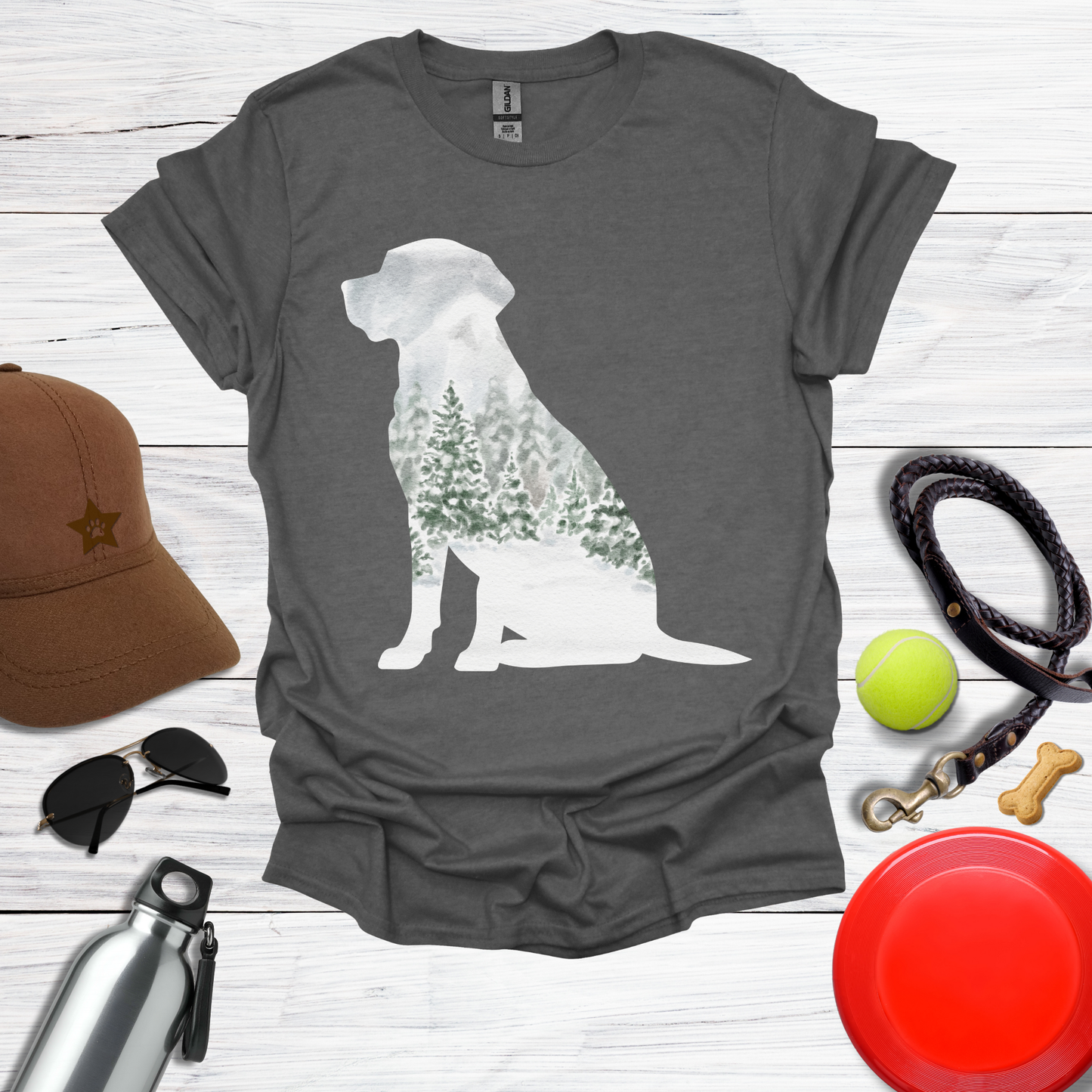 Deep Woods Winter Labrador T-Shirt