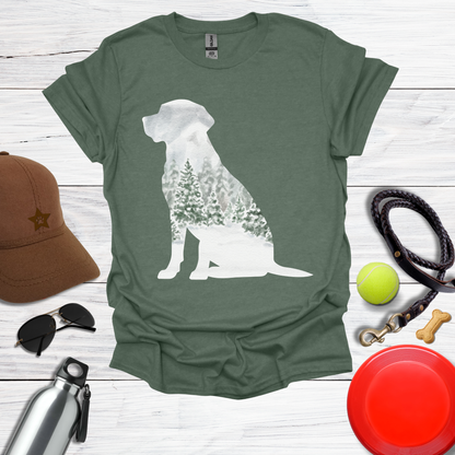 Deep Woods Winter Labrador T-Shirt