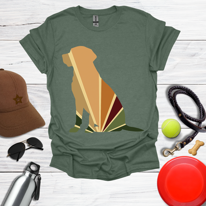 Retro Color Labrador Silhouette Tee