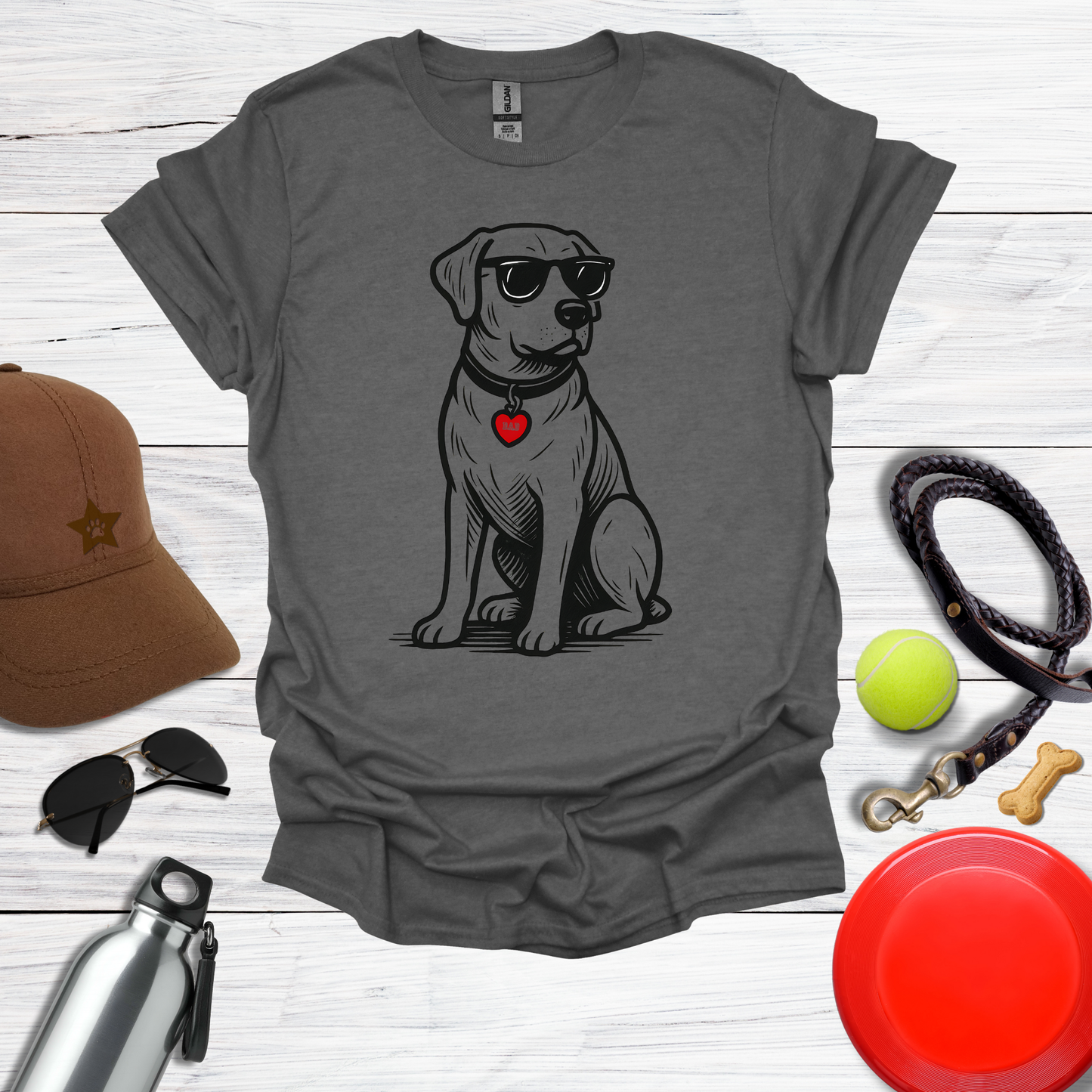 Way 2 Cool Labrador with Sunglasses for DAD T-Shirt