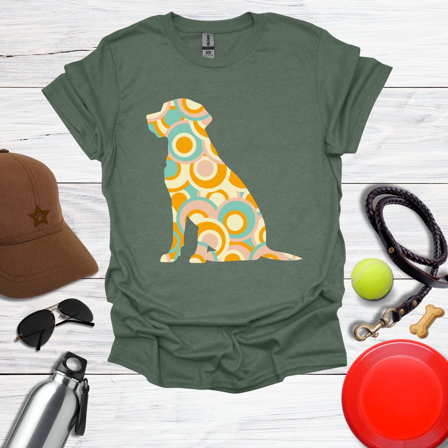 Way Cool Retro Labrador Dog Silhouette T-Shirt