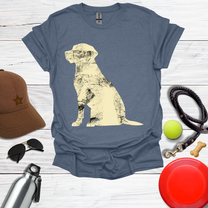 Grunge Labrador Silhouette T-Shirt