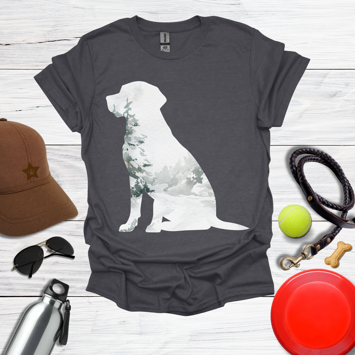 Labrador Among the Snow & Pines T-Shirt