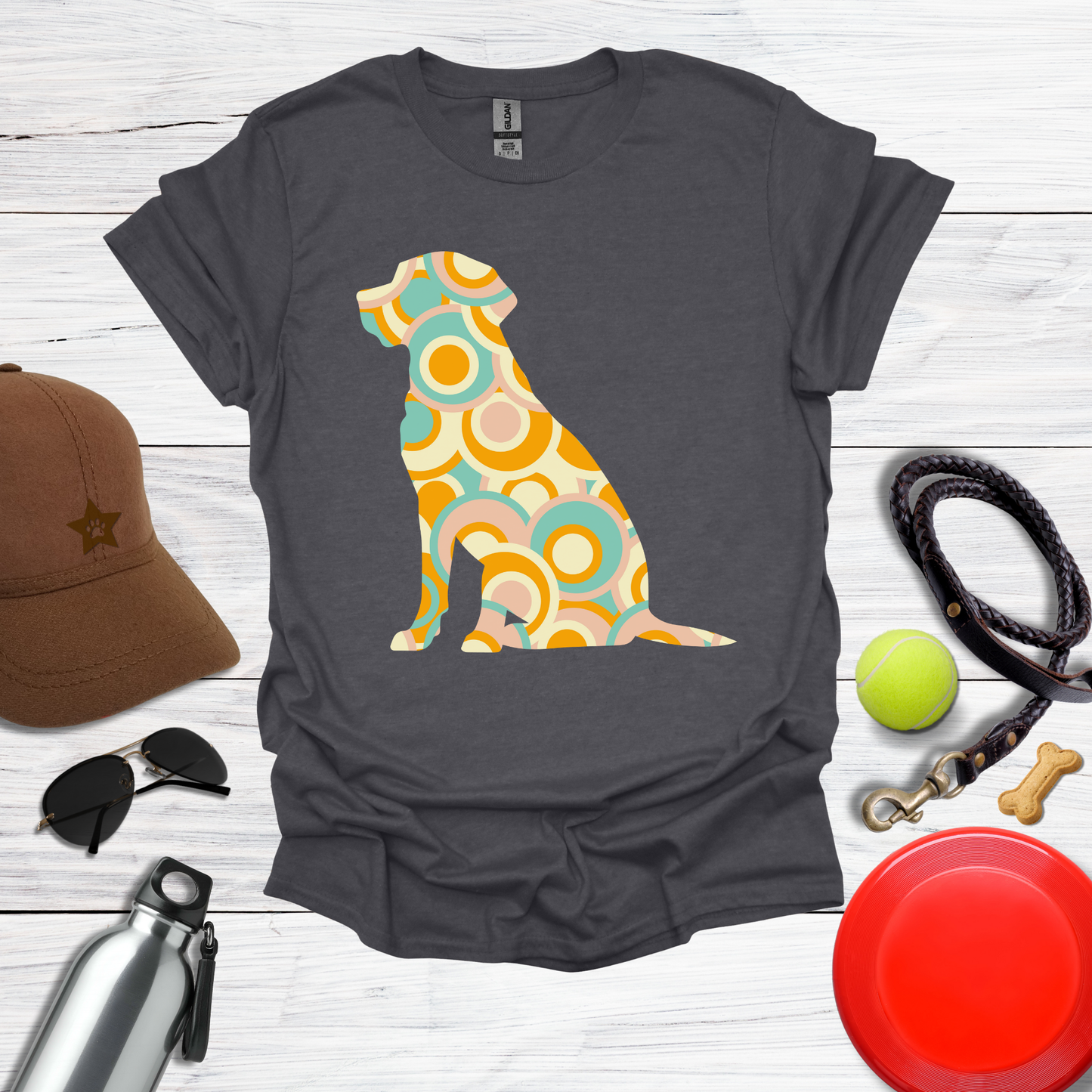 Way Cool Retro Labrador Dog Silhouette T-Shirt