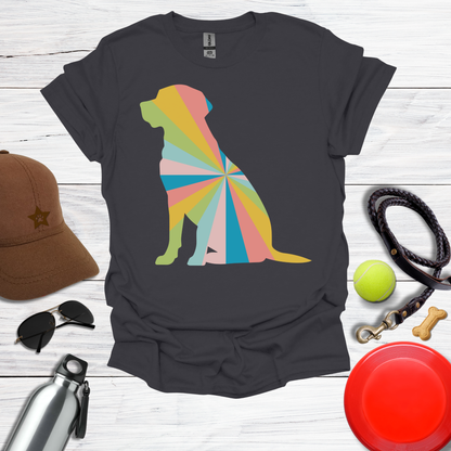 Rainbow Geometric Labrador Dog T-Shirt