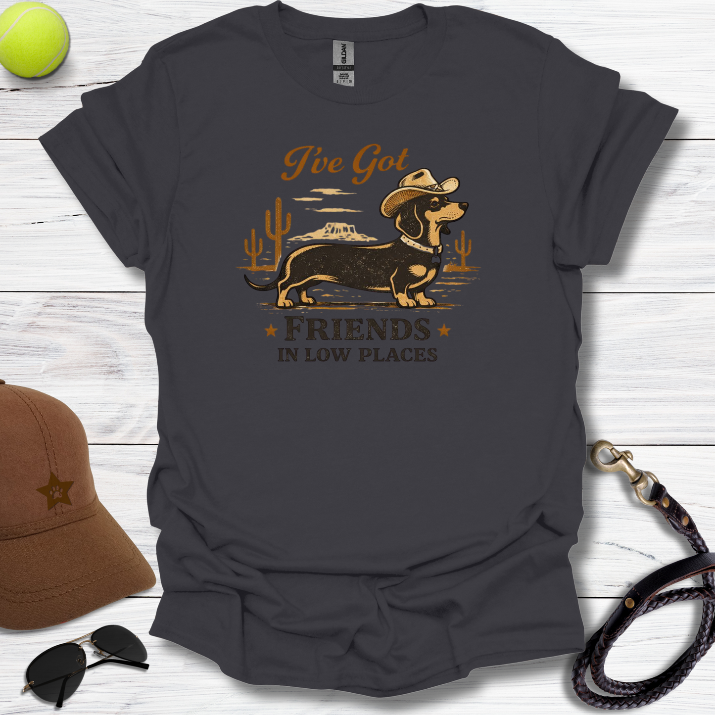 Dachshund Friends In Low Places T-Shirt