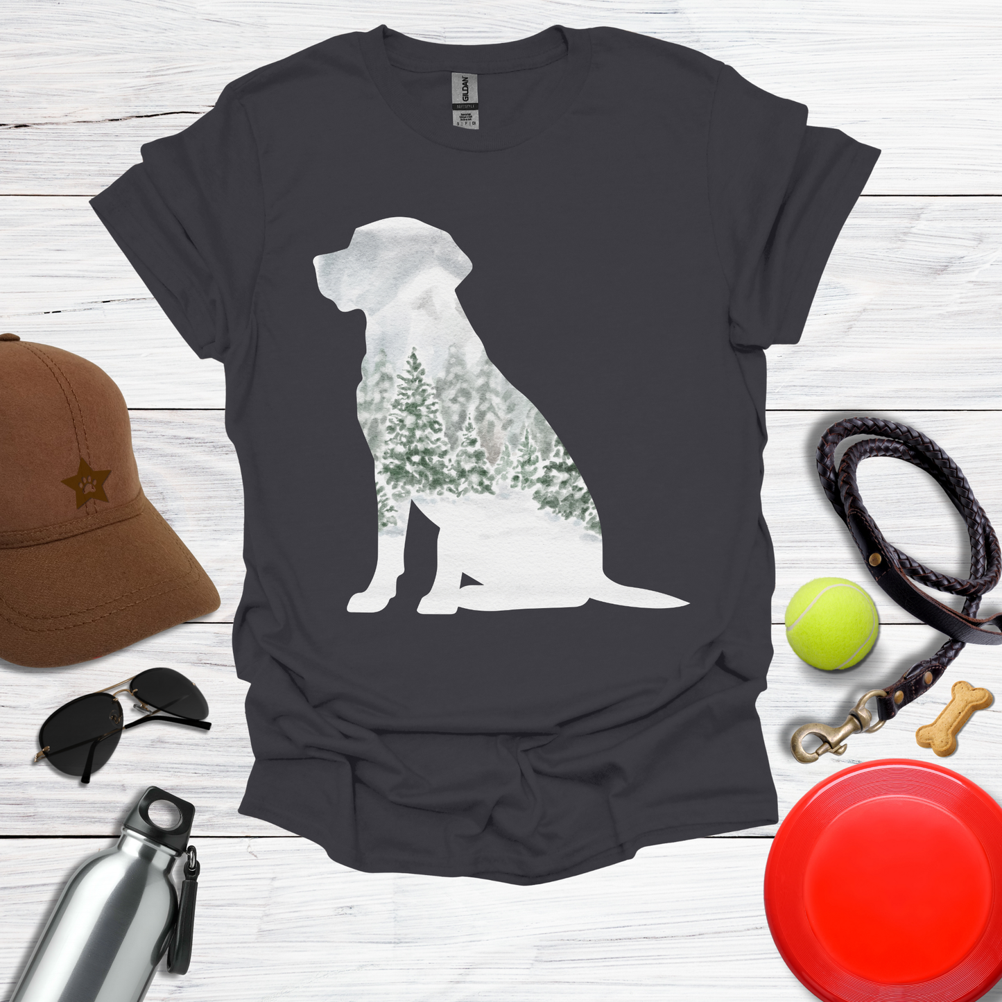 Deep Woods Winter Labrador T-Shirt