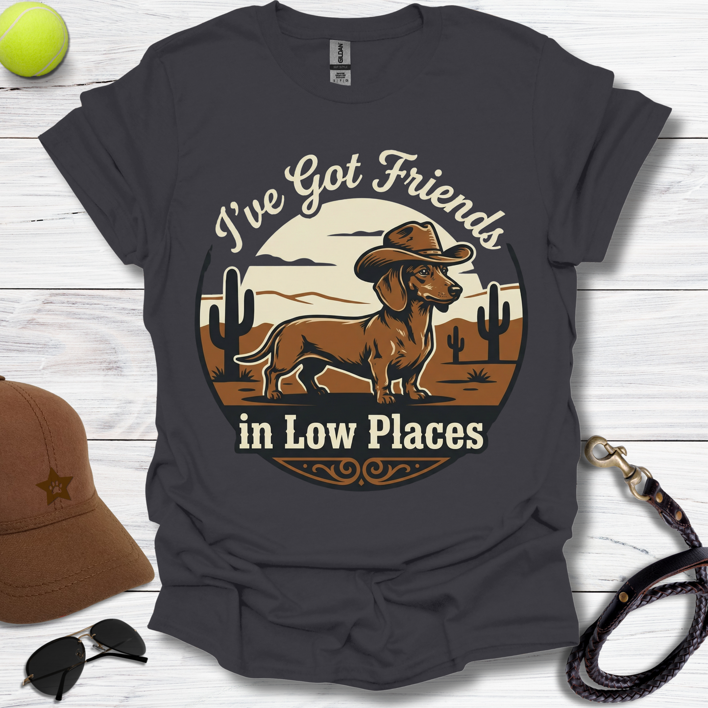 Friend In Low Places Dachshund T-Shirt
