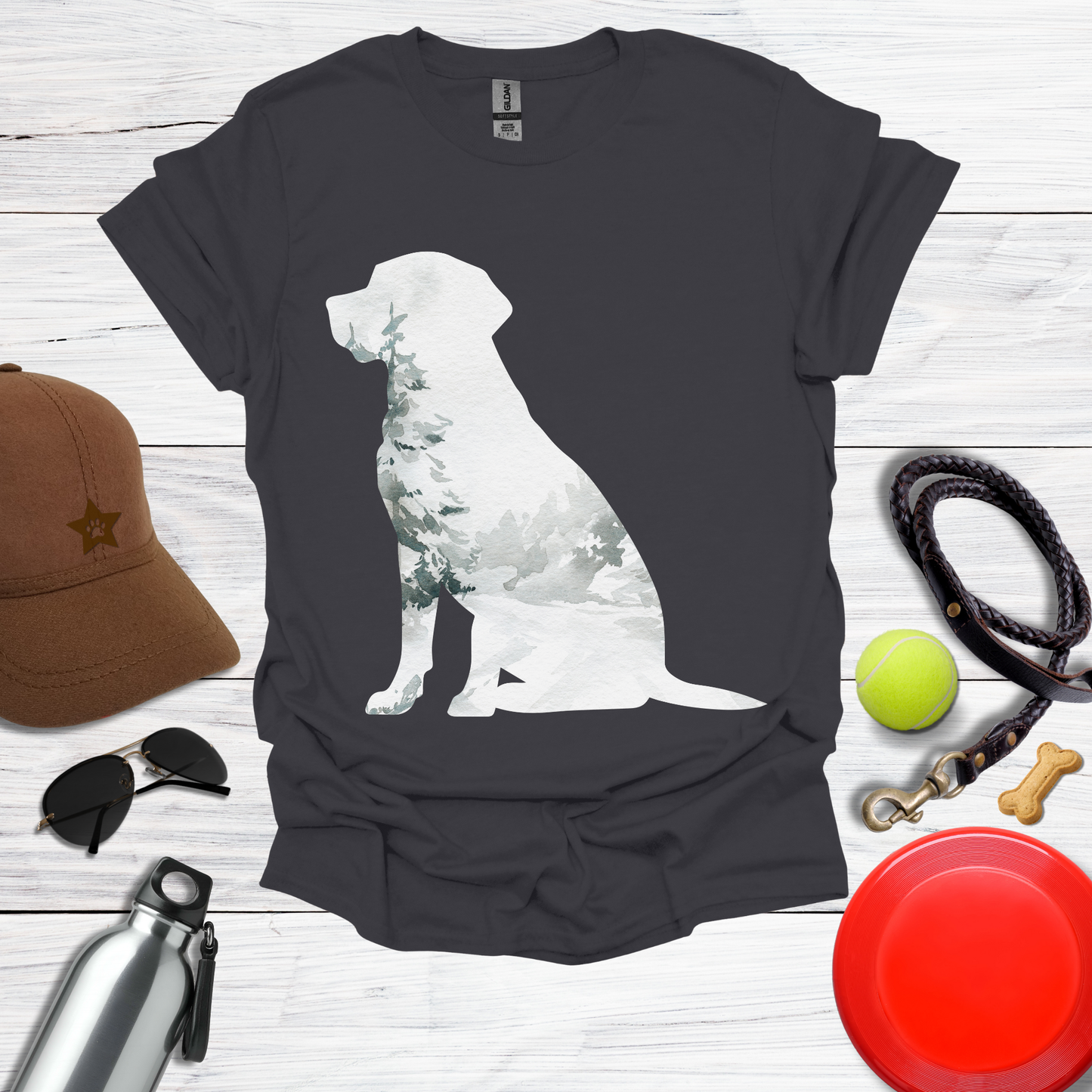 Labrador Among the Snow & Pines T-Shirt