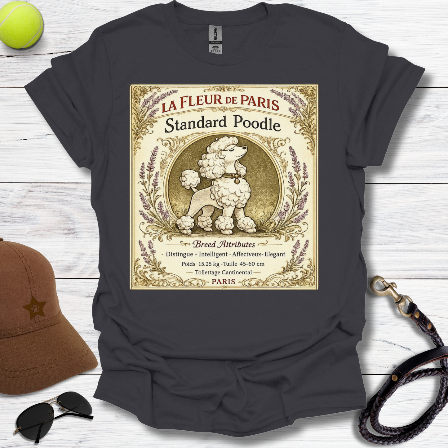 Poodle La Fleur De Paris T-Shirt