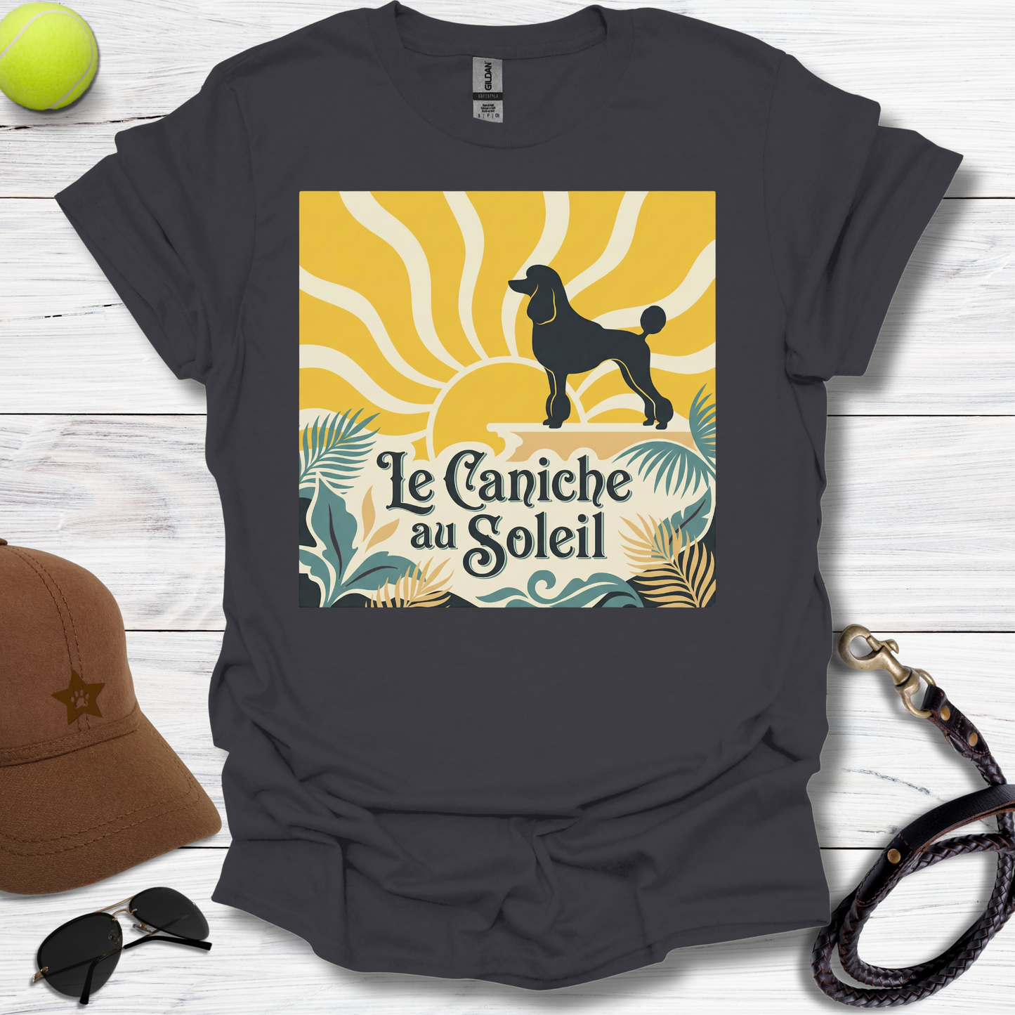 Poodle Le Caniche Au Soleil T-Shirt