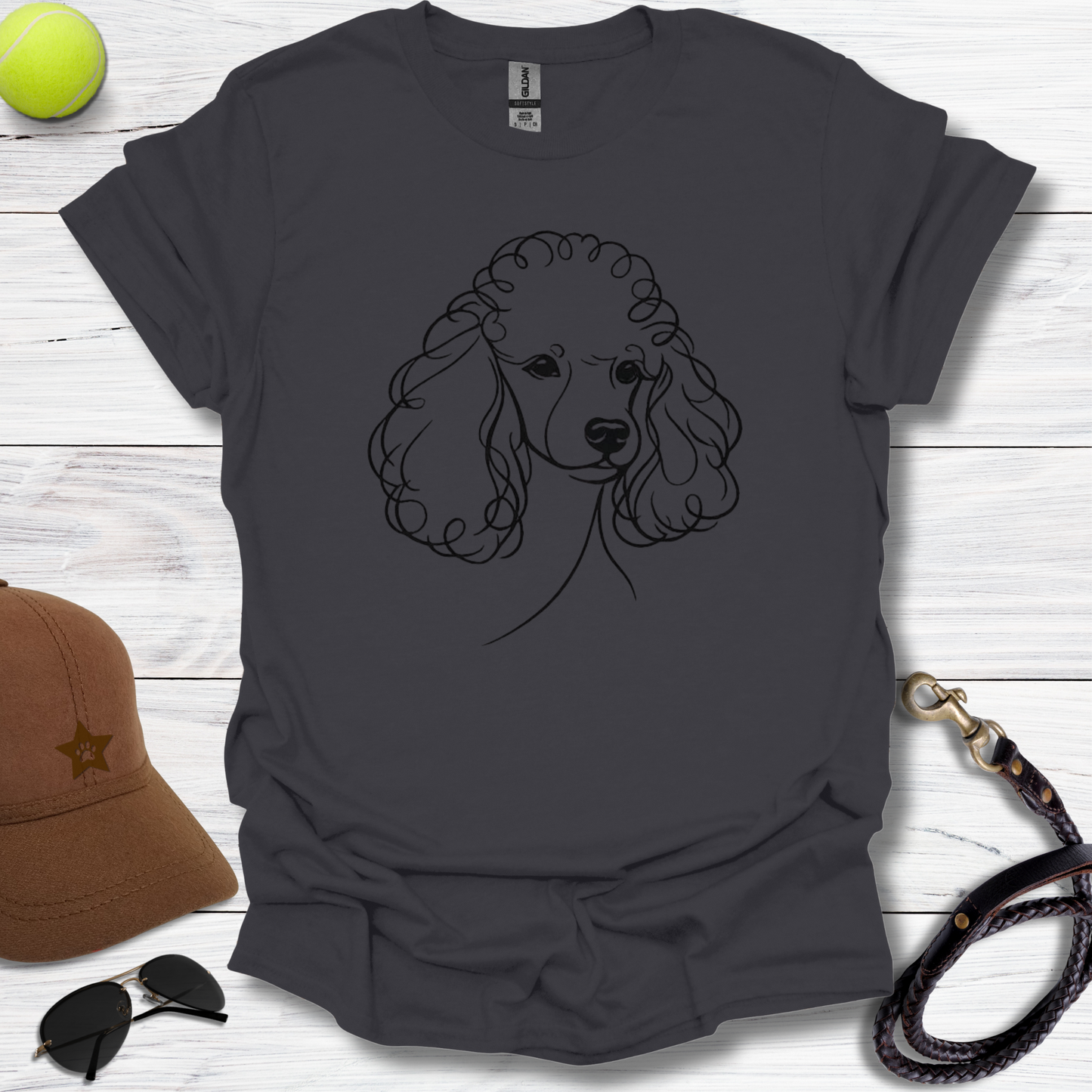 Poodle LineArt T-Shirt