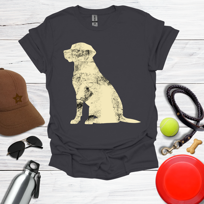 Grunge Labrador Silhouette T-Shirt