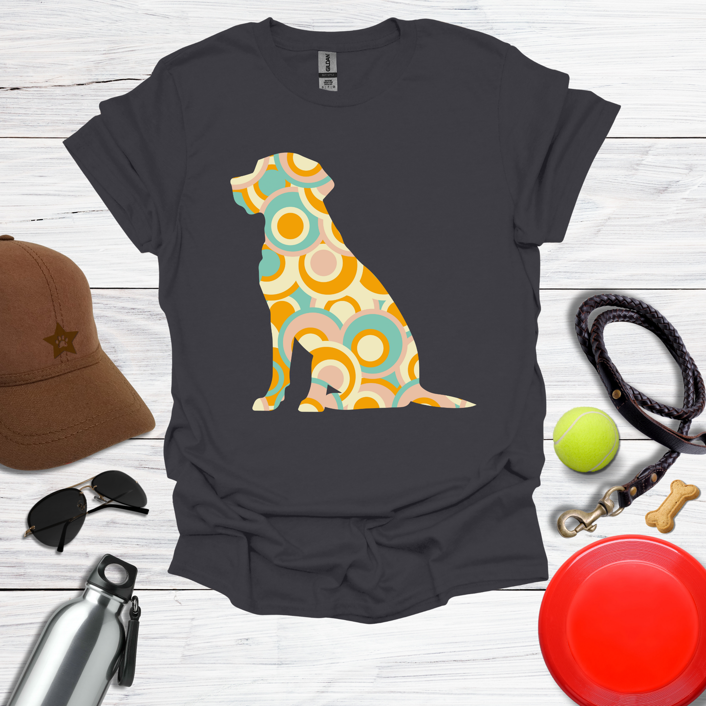 Way Cool Retro Labrador Dog Silhouette T-Shirt