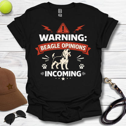 Warning Beagle Opinions T-Shirt