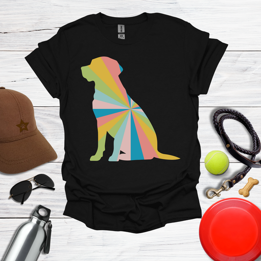 Rainbow Geometric Labrador Dog T-Shirt