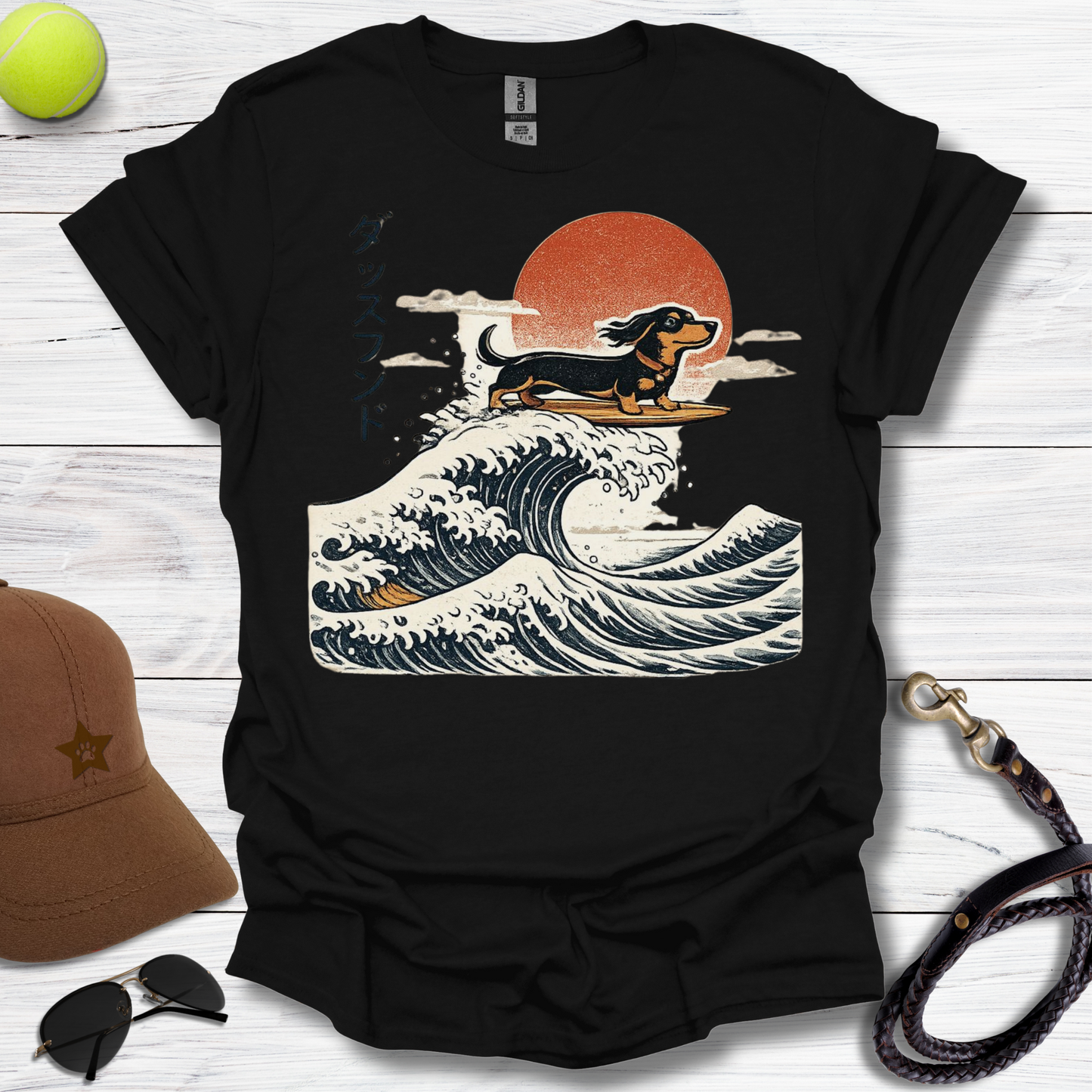 Dachshund The Long Wave T-Shirt