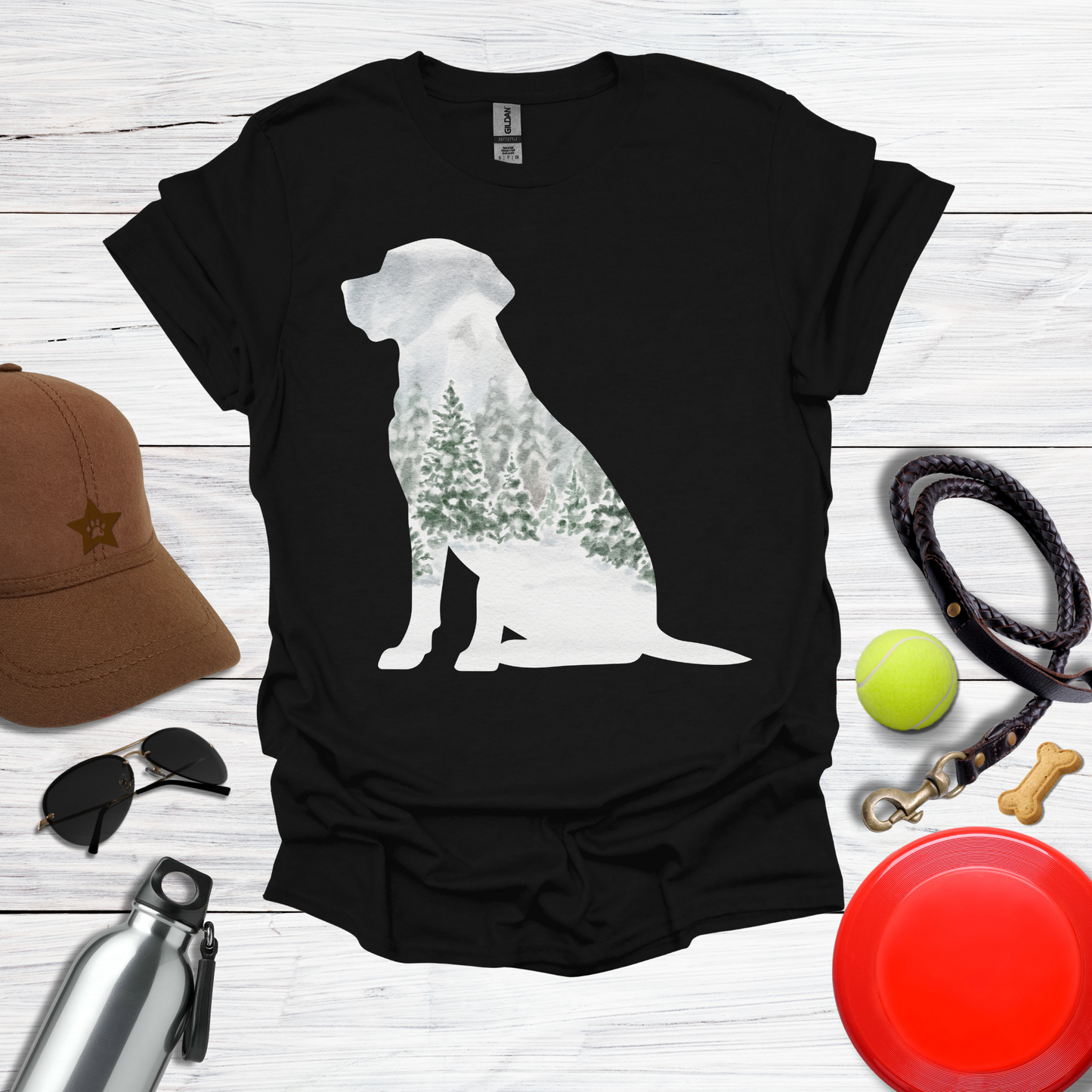 Deep Woods Winter Labrador T-Shirt