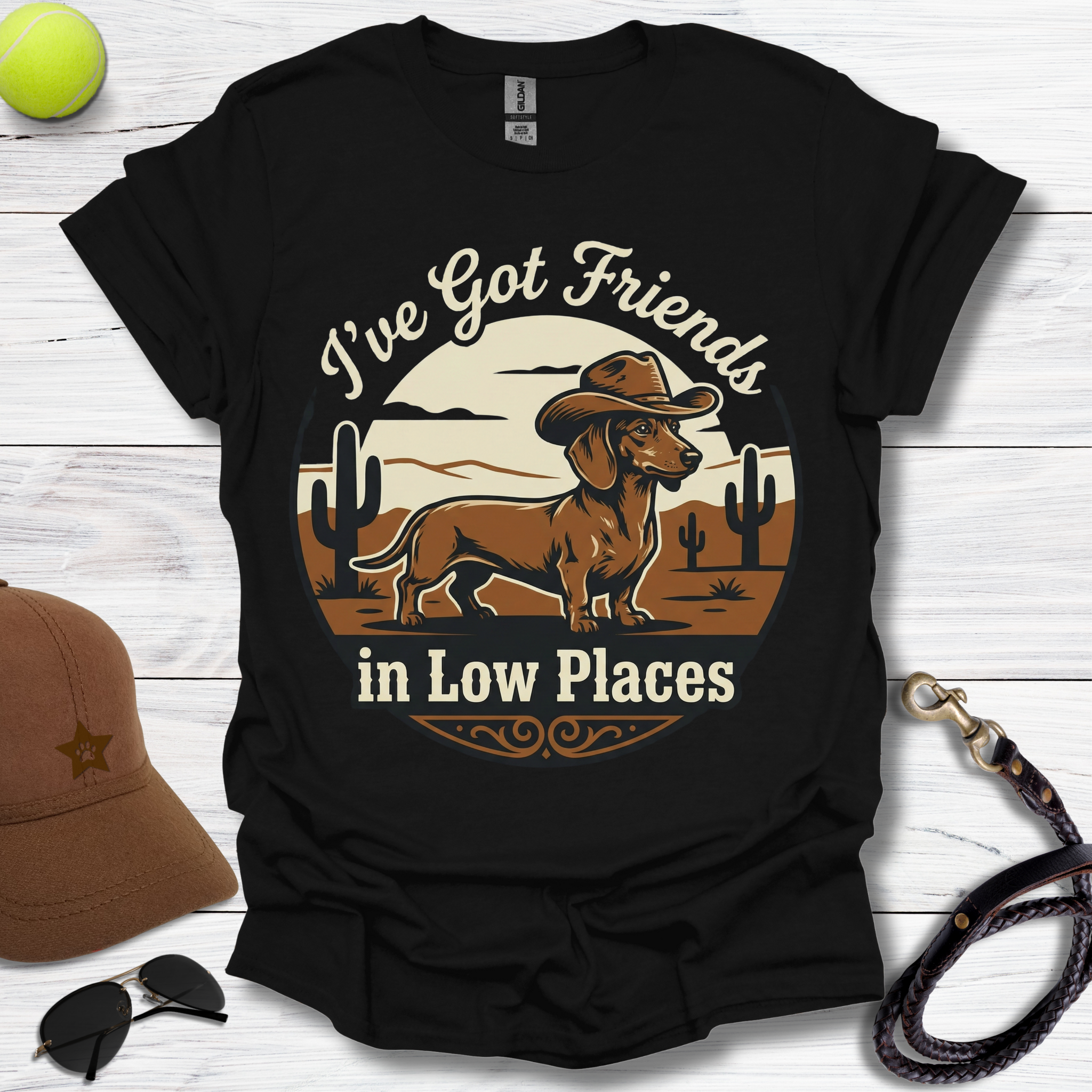 Friend In Low Places Dachshund T-Shirt