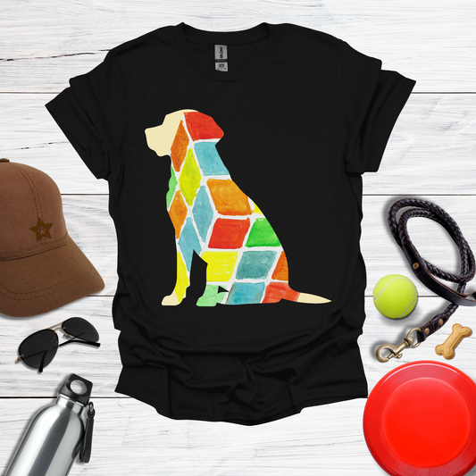 Watercolor Patchwork Labrador Tee