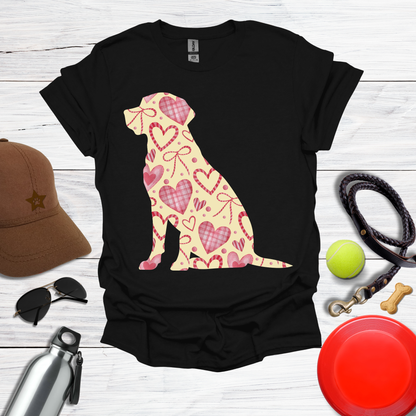 Lab with Hearts and Bows  T-Shirt