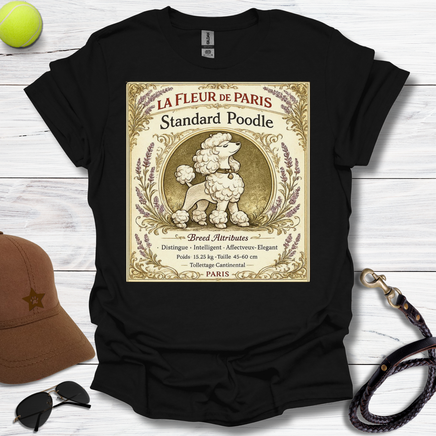 Poodle La Fleur De Paris T-Shirt
