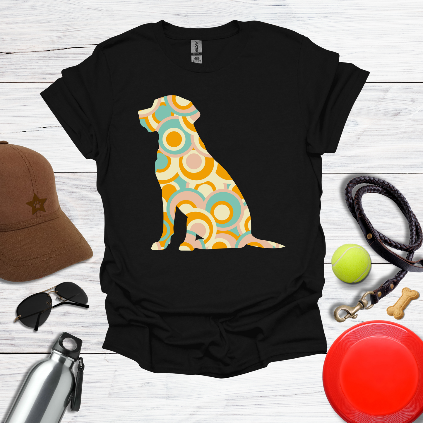 Way Cool Retro Labrador Dog Silhouette T-Shirt