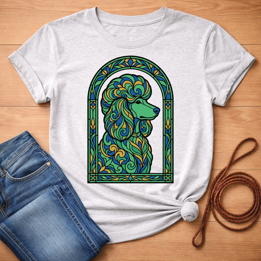 Stained Glass Poodle T-Shirt