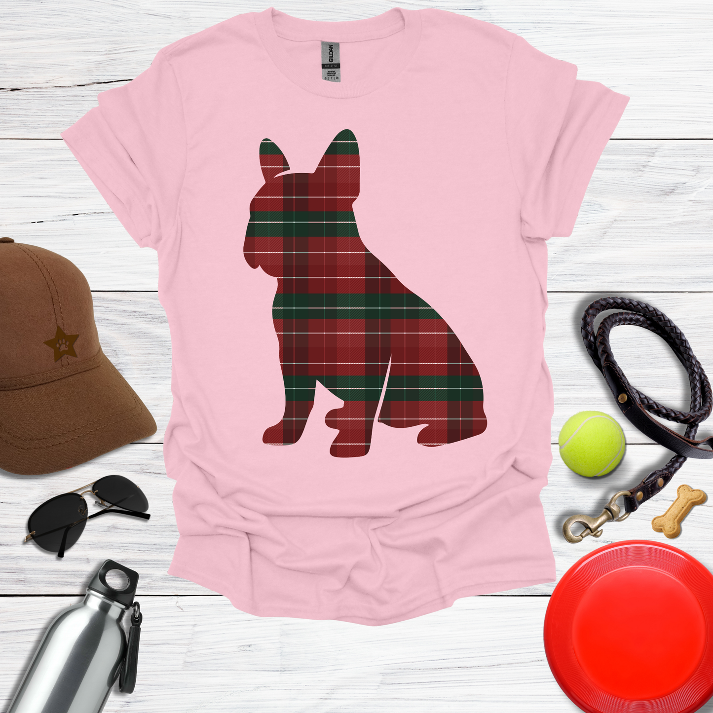 Plaid French Bulldog T-Shirt