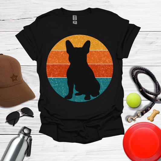 French Bulldog Retro Sunset T-Shirt
