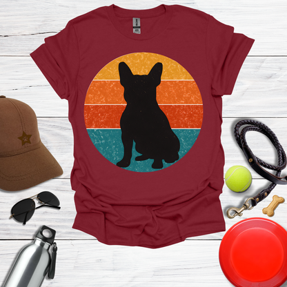 French Bulldog Retro Sunset T-Shirt