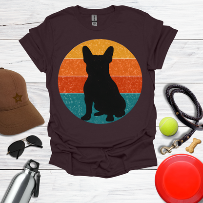 French Bulldog Retro Sunset T-Shirt