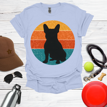 French Bulldog Retro Sunset T-Shirt