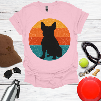 French Bulldog Retro Sunset T-Shirt