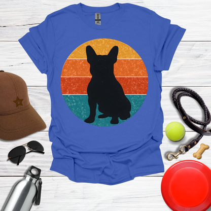French Bulldog Retro Sunset T-Shirt