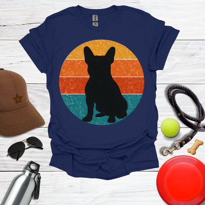 French Bulldog Retro Sunset T-Shirt
