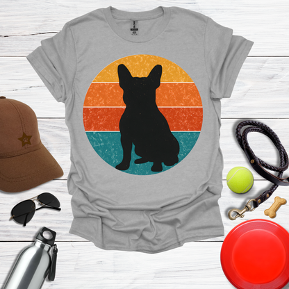 French Bulldog Retro Sunset T-Shirt