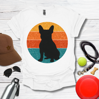 French Bulldog Retro Sunset T-Shirt