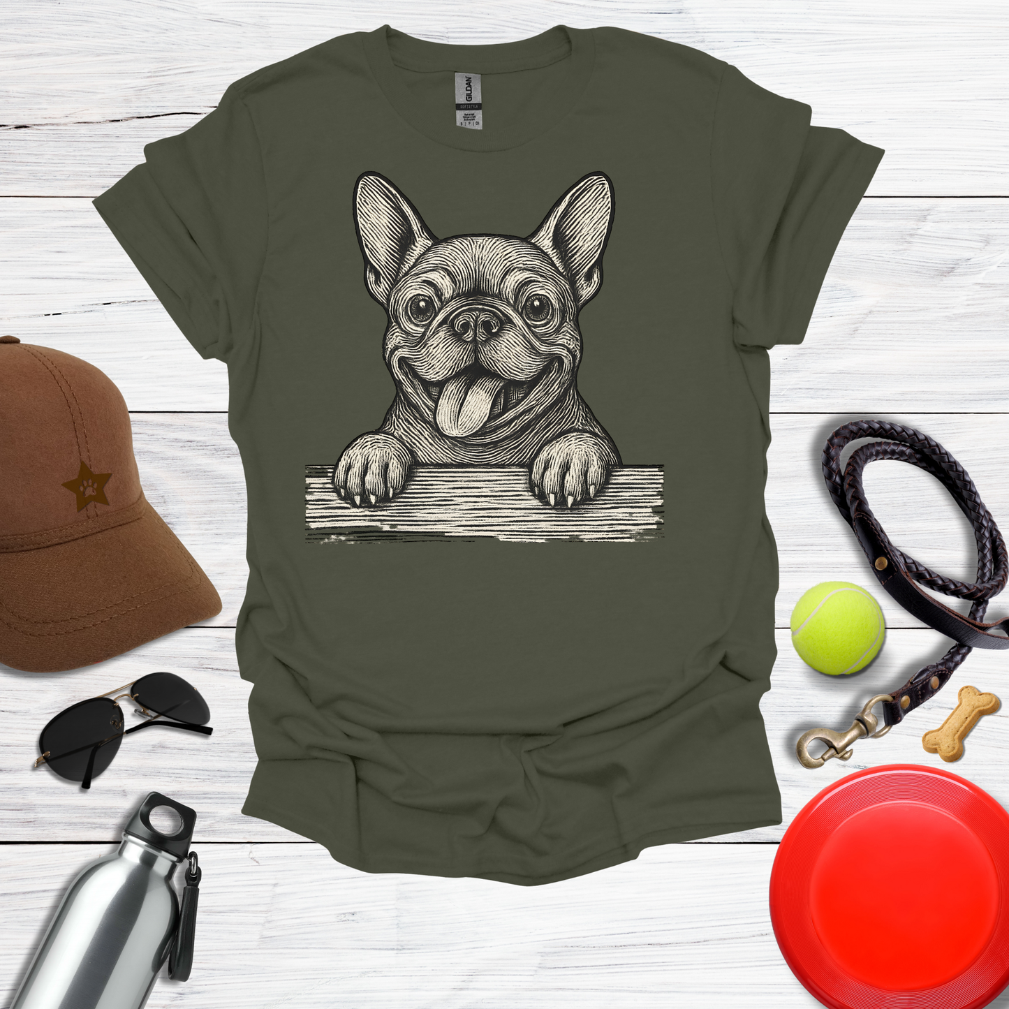 French Bulldog Peekaboo T-Shirt