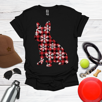 Christmas Plaid French Bulldog T-Shirt
